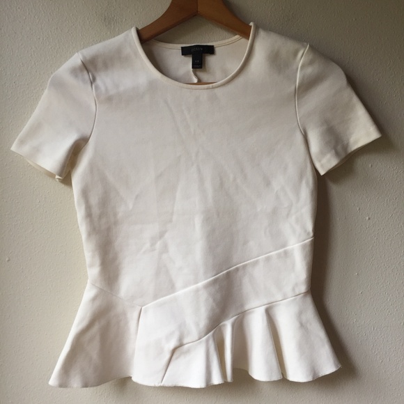 J. Crew Structured Flutter-hem T-shirt - Picture 3 of 7